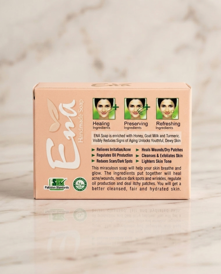 Ena Advanced Whitening & Exfoliating Soap with Vitamin C – Brightening Bar for Glowing Skin