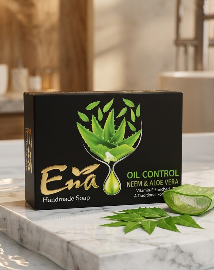 Ena Oil Control & Skin Brightening Soap - Best Organic Soap for Acne & Oily Skin