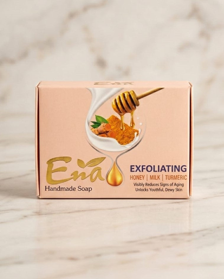 Ena Advanced Whitening & Exfoliating Soap with Vitamin C – Brightening Bar for Glowing Skin